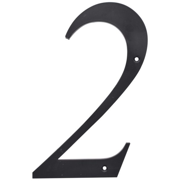 Hillman 6 in. Reflective Black Plastic Nail-On Number 2 1 pc