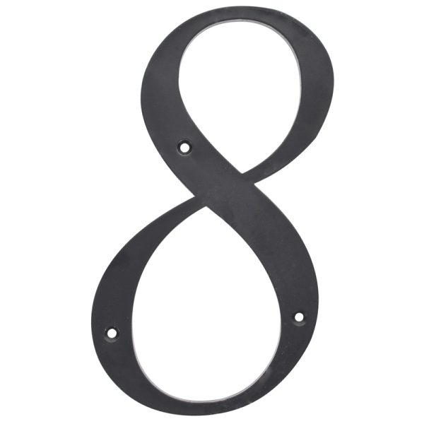Hillman 6 in. Reflective Black Plastic Nail-On Number 8 1 pc