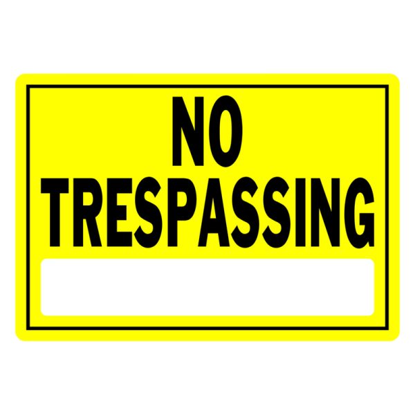 Hillman English Yellow Sign 10 in. H X 14 in. W