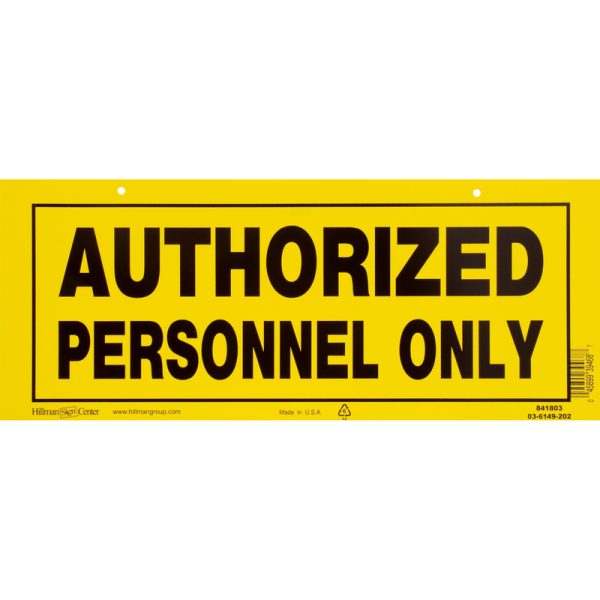 Hillman English Yellow Do Not Enter Sign 6 in. H X 15 in. W