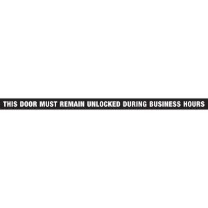 Hillman English Black Notice Decal 1.5 in. H X 28 in. W