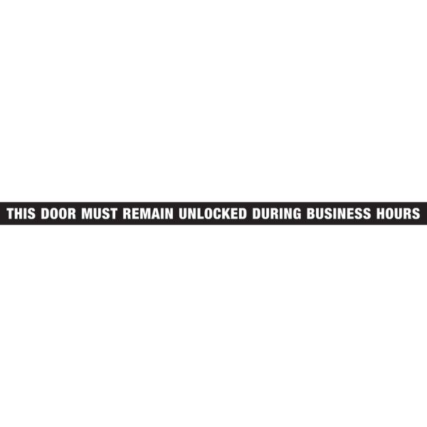Hillman English Black Notice Decal 1.5 in. H X 28 in. W