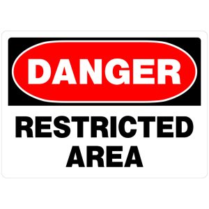 Hillman English White Danger Sign 10 in. H X 14 in. W