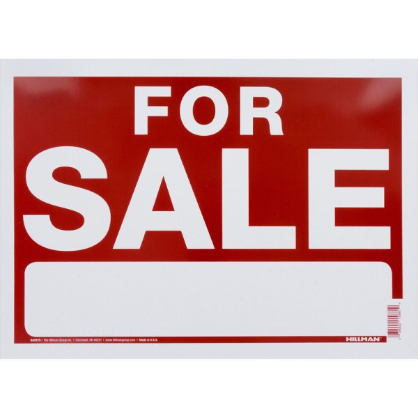 Hillman English Red Sign 10 in. H X 14 in. W