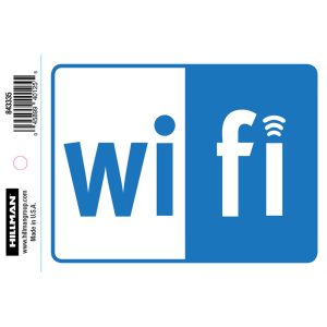 Hillman English White Informational Sign 4 in. H X 6 in. W