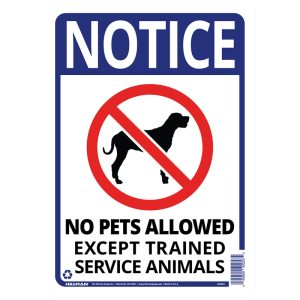 Hillman English White Notice Sign 14 in. H X 10 in. W