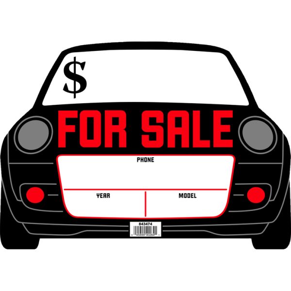 Hillman English White For Sale Sign 10 in. H X 14 in. W