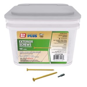 Grip-Rite PrimeGuard Plus No. 10 wire X 3-1/2 in. L Star Flat Head Deck Screws 25 lb