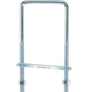 Hampton 3/8 in. X 3 in. W X 7 in. L Coarse Zinc-Plated Steel Square Bend U Bolt