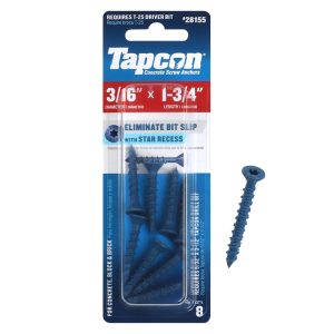 Tapcon 1-3/4 in. L Star Flat Head Concrete Screws 8 pk