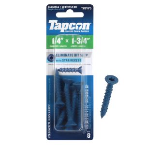 Tapcon 1-3/4 in. L Star Flat Head Concrete Screws 8 pk