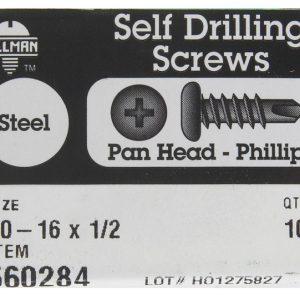 Hillman No. 10-16 X 1/2 in. L Phillips Pan Head Self- Drilling Screws 100 pk