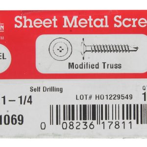 Hillman No. 8 X 1-1/4 in. L Phillips Truss Head Self- Drilling Screws 100 pk