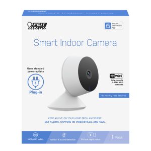 Feit Electric Plug-in Indoor Black/White Wi-Fi Security Camera