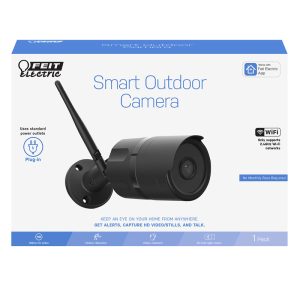 Feit Electric Plug-in Outdoor Black Wi-Fi Security Camera