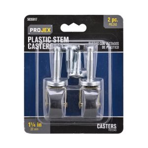 Projex 1-1/4 in. D Swivel Plastic Caster 40 lb 2 pk