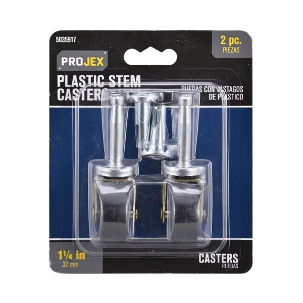 Projex 1-1/4 in. D Swivel Plastic Caster 40 lb 2 pk