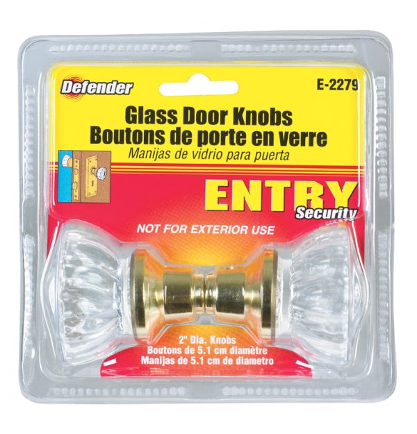 Prime-Line Bright Brass Replacement Knobs Right or Left Handed
