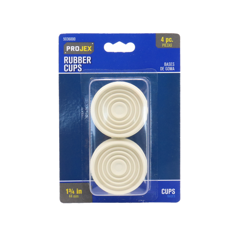 Projex Rubber Caster Cup White Round 1-3/4 in. W 4 pk - PaintPlace New York