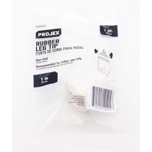 Projex Rubber Leg Tip White L-Shaped 1 in. W 40 pk