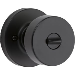 Kwikset Signature Series Pismo Iron Black Entry Knob KW1 2-1/4 in.