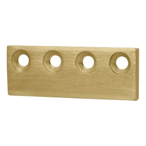 National Hardware 3-1/8 in. L Brushed Gold Steel Sliding Door Hardware Connecting Adapter 1 pk