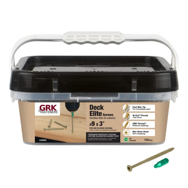 GRK Fasteners Deck Elite No. 9 X 3 in. L Star Star Head Deck Screws 700 pk