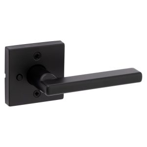 Kwikset Halifax Matte Black 	Bed and Bath Lever Right or Left Handed