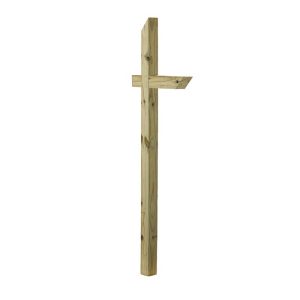 ProWood 6 in. Natural Brown Wood Mailbox Post