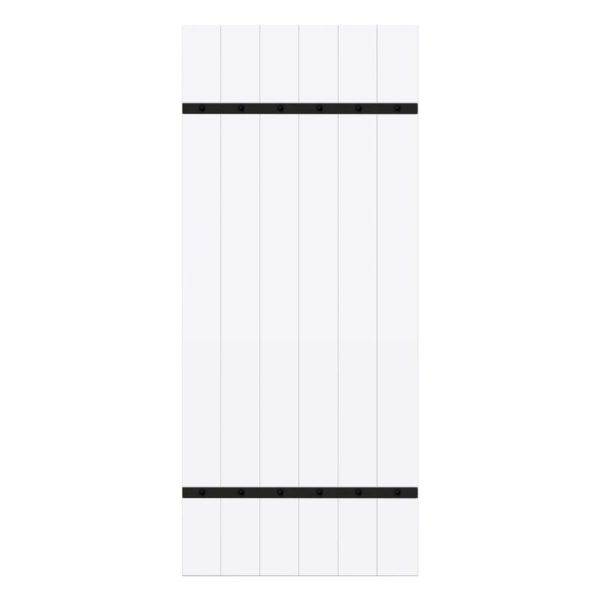 Renin Matte White Wood Barn Door Hanger Kit 1 pc