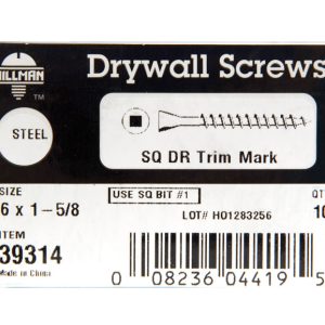 Hillman No. 6 X 1-5/8 in. L Square Drywall Screws 100 pk
