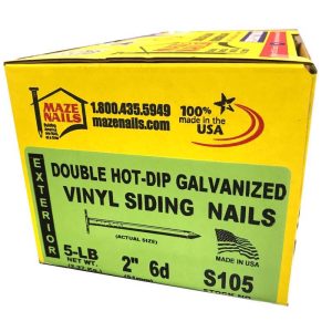 Maze 2 in. Siding Hot-Dipped Galvanized Steel Nail Large Head 5 lb