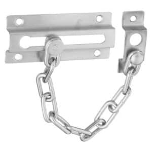 National Hardware 7.25 in. L Satin Chrome Steel Door Chain Lock