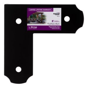 National Hardware Hartley 3 in. H X 8.25 in. W X .8.25 in. L Storm Shine Steel L Strap