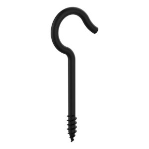 National Hardware Medium Storm Shine Black Zinc 3-3/8 in. L Ceiling Hook 1 pk