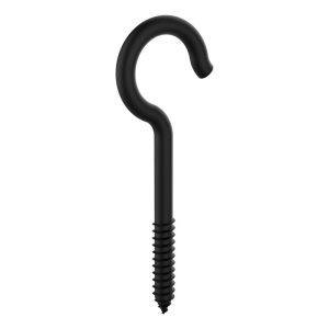 National Hardware Medium Storm Shine Black Steel 4-5/16 in. L Ceiling Hook 1 pk