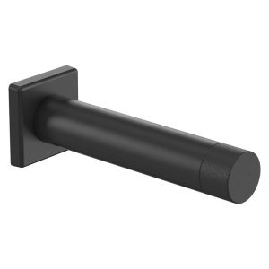 National Hardware Reed 3 in. L Aluminum Matte Black Door Stop Mounts to wall 1 in.