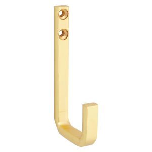National Hardware Reed Medium Brushed Gold Zinc 4 in. L Hook 60 lb 1 pk