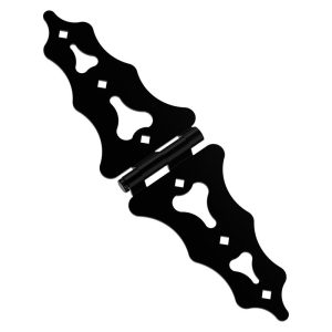 National Hardware 6 in. L Black Steel Ornamental Strap Hinge 1 pk