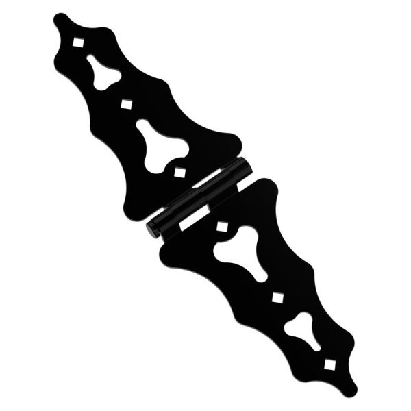 National Hardware 6 in. L Black Steel Ornamental Strap Hinge 1 pk
