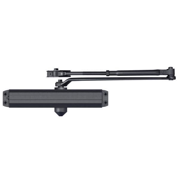 Tell Manufacturing 600 Series Matte Aluminum Hydraulic Adjustable Door Closer Grade 1