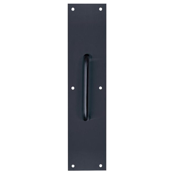 Tell Manufacturing 15 in. L Matte Black Stainless Steel Pull Plate