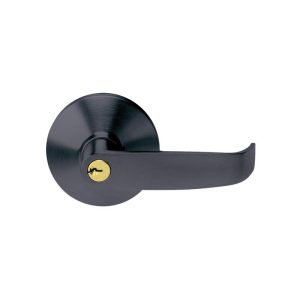 Tell Manufacturing Matte Black Keyed Entry Lever 2 in.