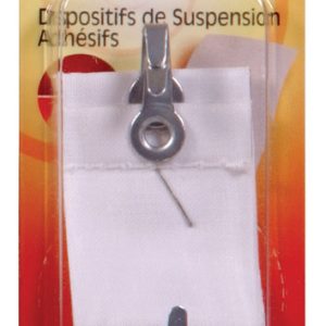 Hillman AnchorWire Steel-Plated White Adhesive Hangers 1-1/2 lb 5 pk