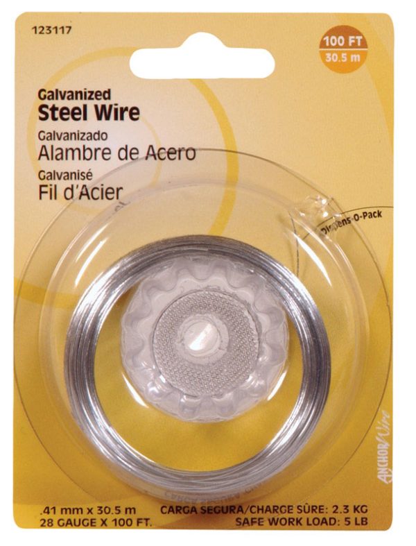 Hillman 100 ft. L Galvanized Steel 28 Ga. Wire