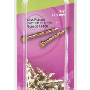 Hillman 7/8 in. Trim Brass-Plated Steel Nail Flat Head
