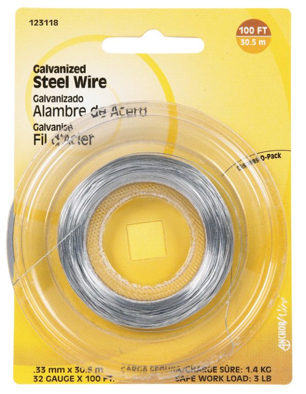Hillman 100 ft. L Galvanized Steel 32 Ga. Wire