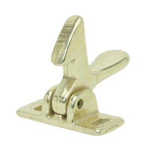 Schlage 1.4 in. H X 0.6 in. W X 0.9 in. D Brass-Plated Aluminum Elbow Catch