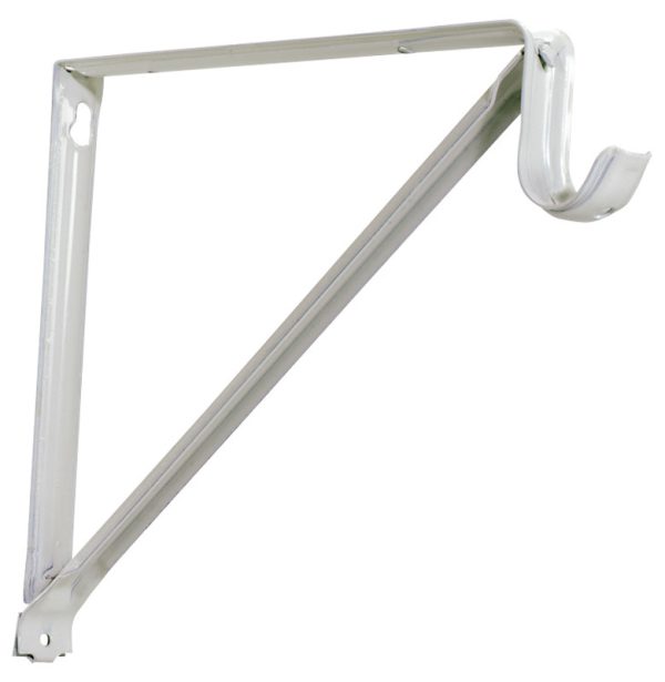 Knape & Vogt John Sterling White Steel Shelf/Rod Bracket 16 Ga. 13 in. L 250 lb