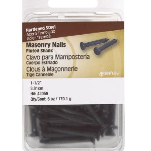 Hillman 1-1/2 in. Masonry Steel Nail Flat Head